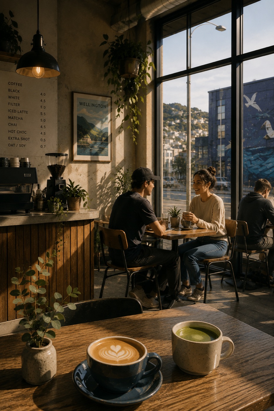 Inside the Cascade Coffee cafe